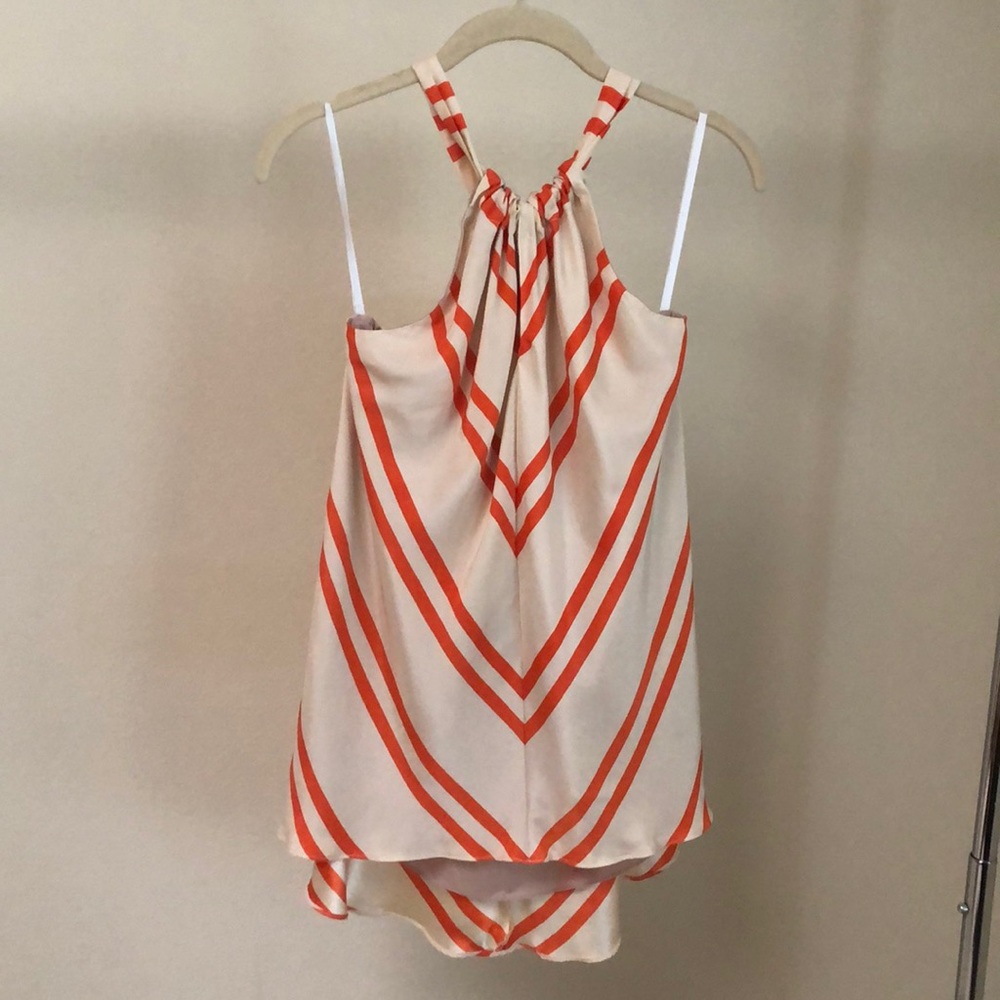 Waverly Grey halter silk top